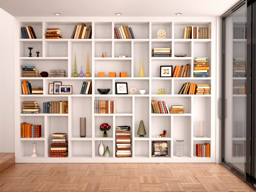 Como organizar estantes e prateleiras para livros